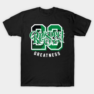 Respect Greatness Lucky Green Retro T-Shirt